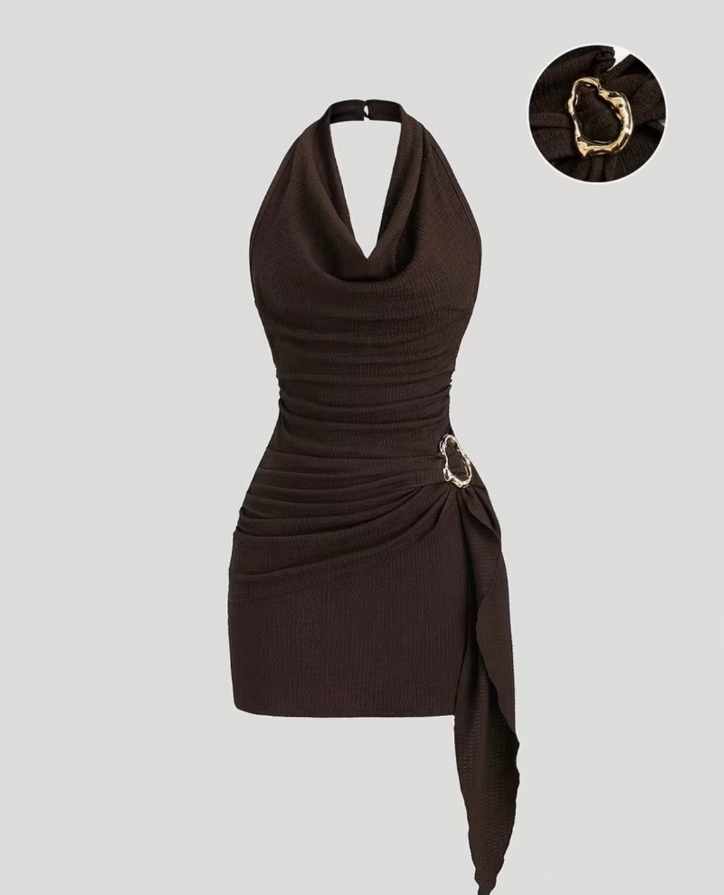 Coffee Mini Dress