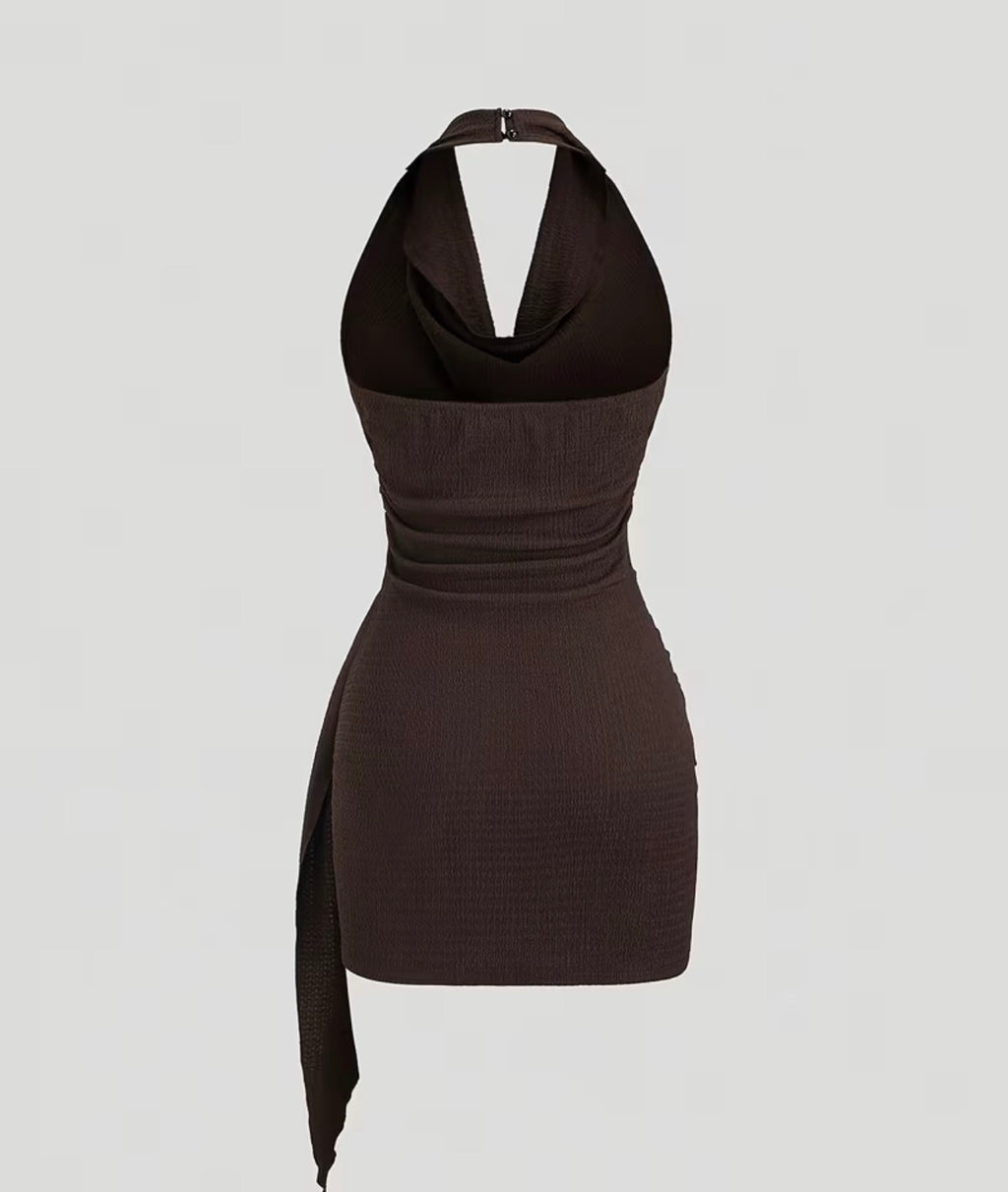 Coffee Mini Dress