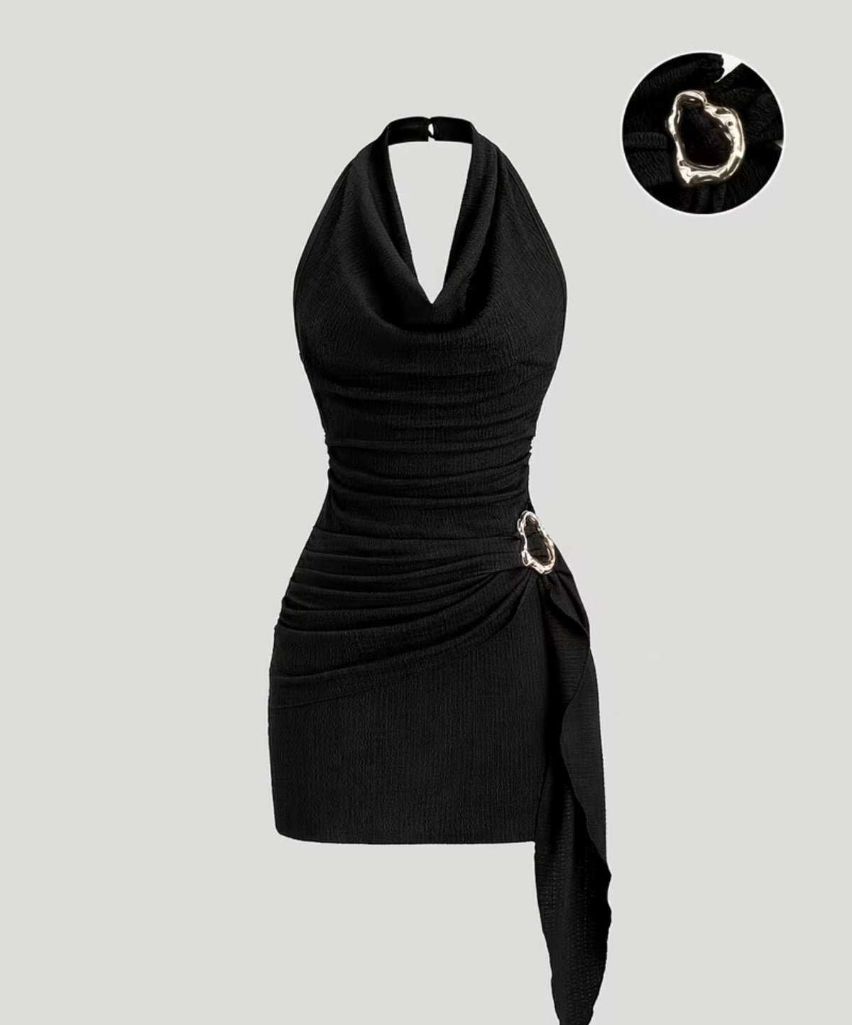 Black slip dress