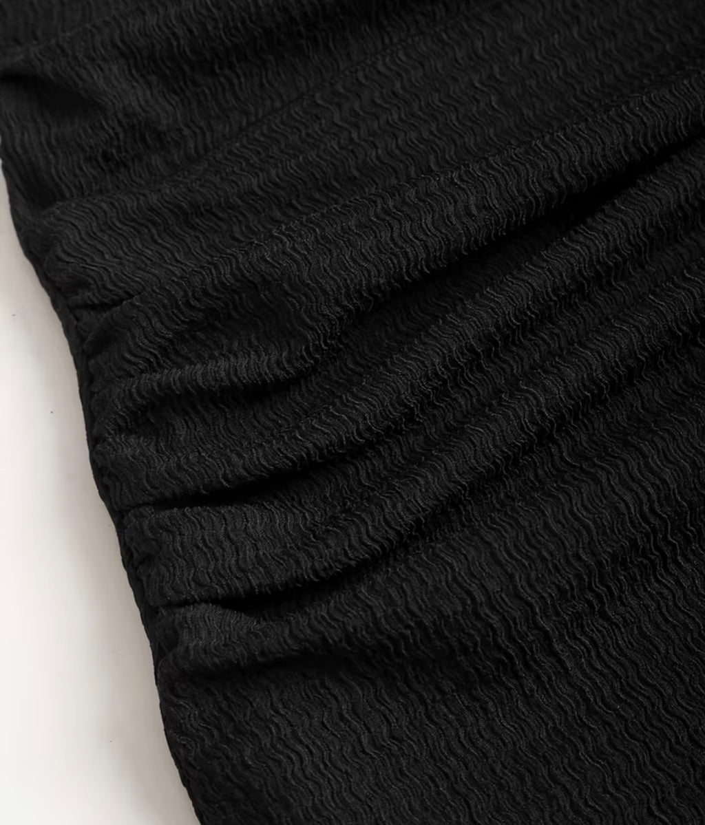 Black slip dress