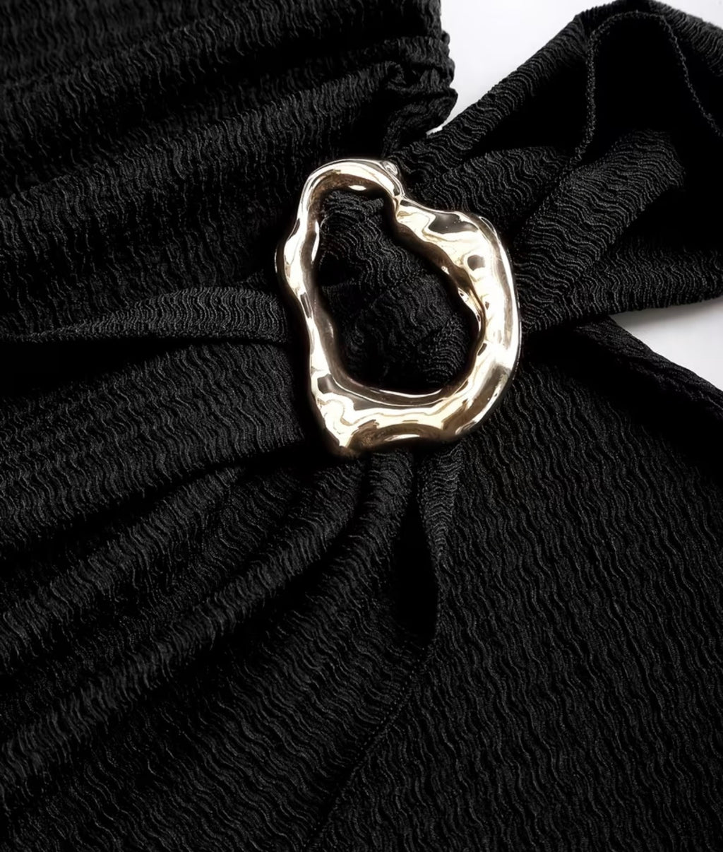 Black slip dress