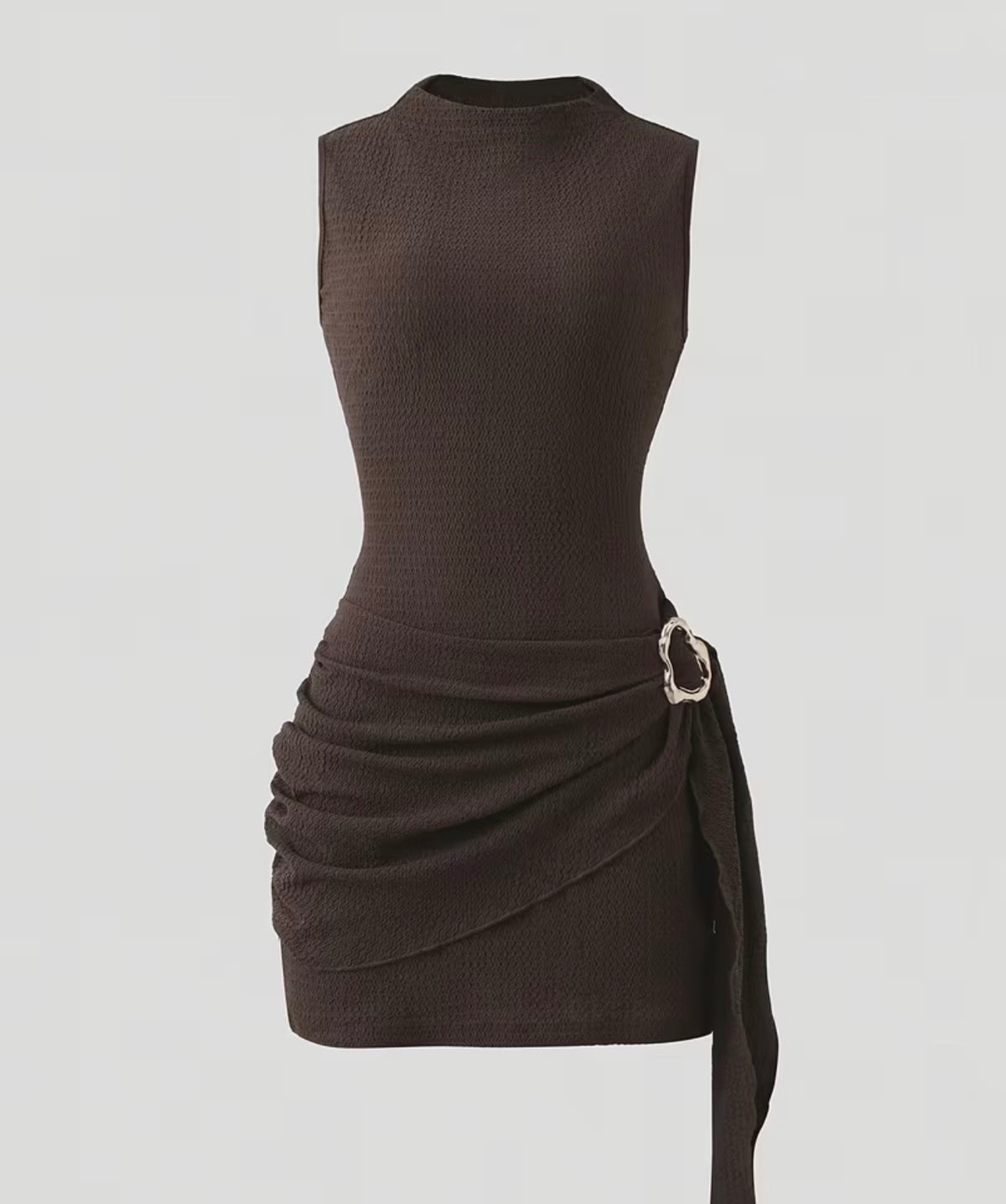 Coffee Sleeveless Dress