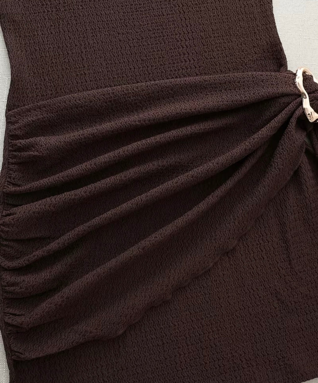 Coffee Sleeveless Dress