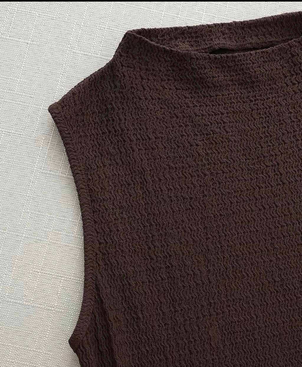 Coffee Sleeveless Dress