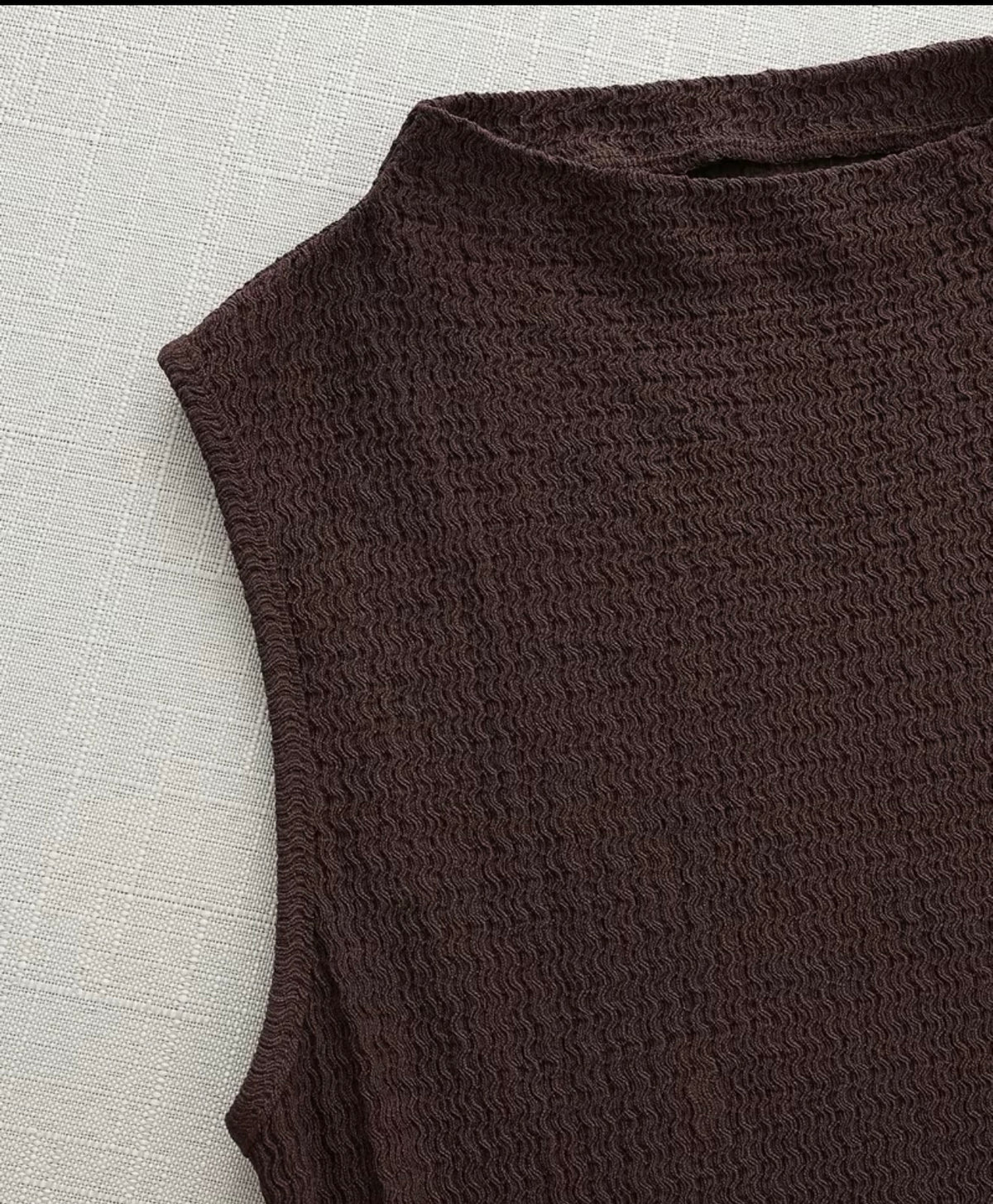 Coffee Sleeveless Dress