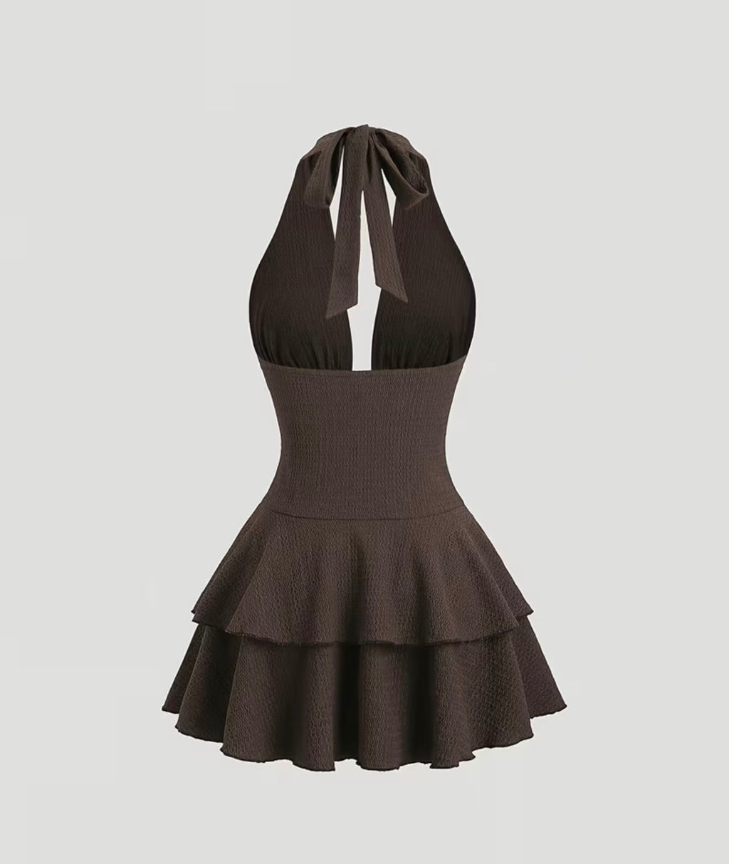 Coffee V Dress
