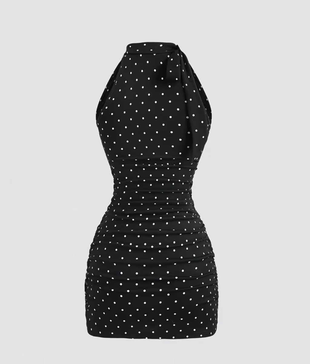 Sleeveless Polka Dot Dress