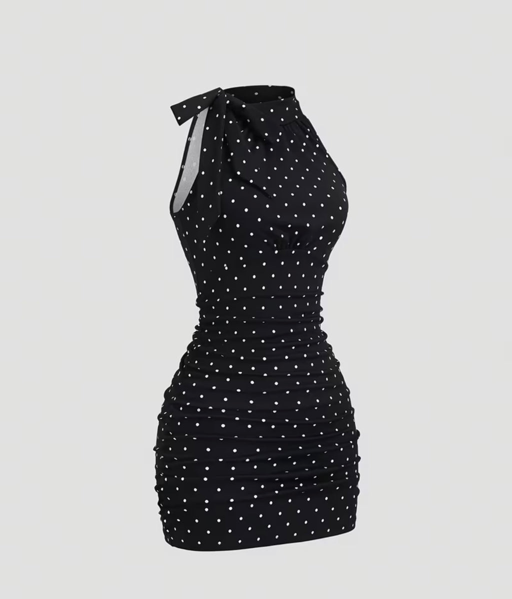 Sleeveless Polka Dot Dress