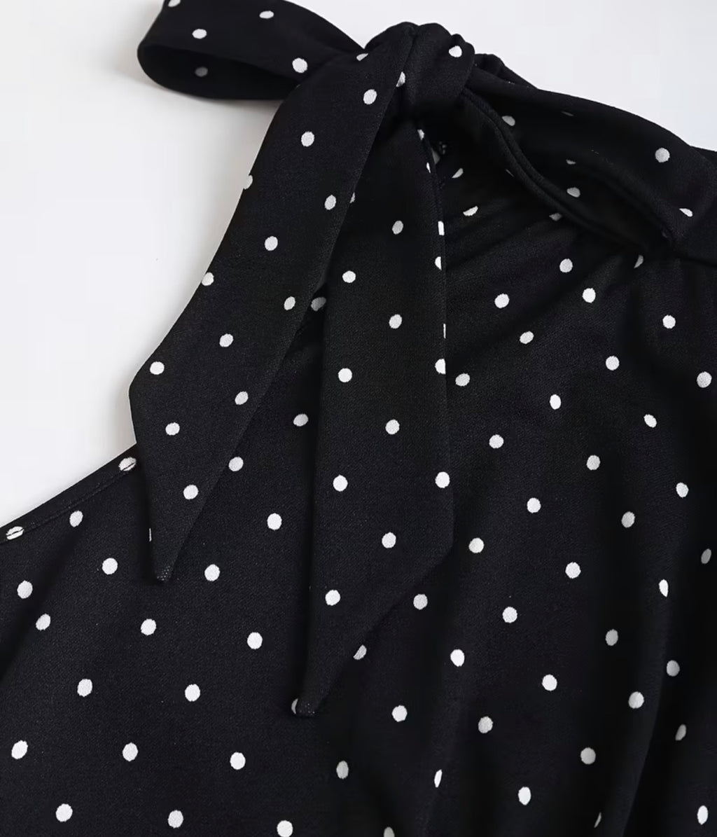 Sleeveless Polka Dot Dress