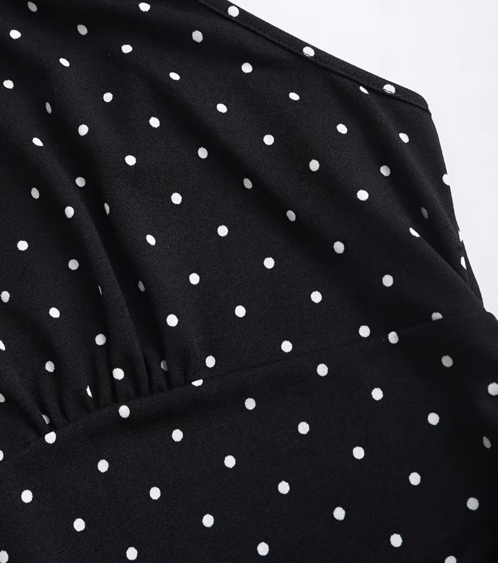 Sleeveless Polka Dot Dress