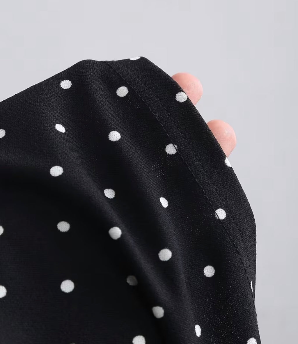 Sleeveless Polka Dot Dress